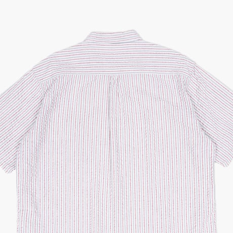 【USED】1990s-2000s Eddie Bauer : Seersucker Stripe BD S/S Shirt : XL