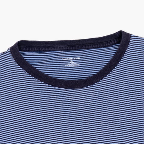 【USED】2000s LANDS' END : Border Crew T-Shirt with Pocket : XL