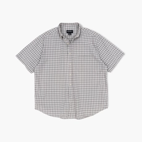 【USED】2000s Eddie Bauer : Seersucker Plaid BD S/S Shirt : XL
