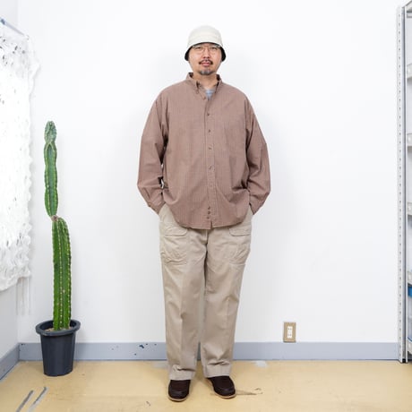 【USED】2000s Eddie Bauer : Broad Plaid BD Shirt : XXL