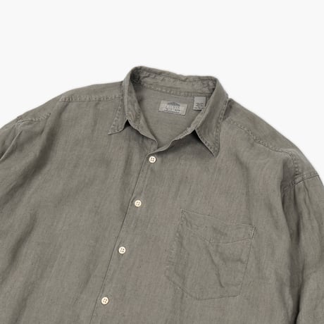 【USED】1990s STRUCTURE : Linen Regular Shirt : XL