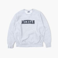 【USED】1990s Lee : "University of Michigan” Crew Sweatshirt (Made in USA) : XXL