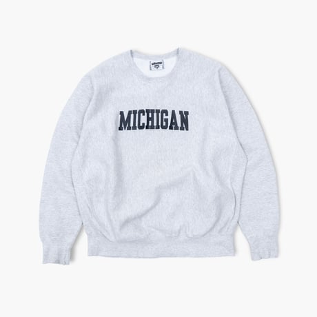【USED】1990s Lee : "University of Michigan” Crew Sweatshirt (Made in USA) : XXL