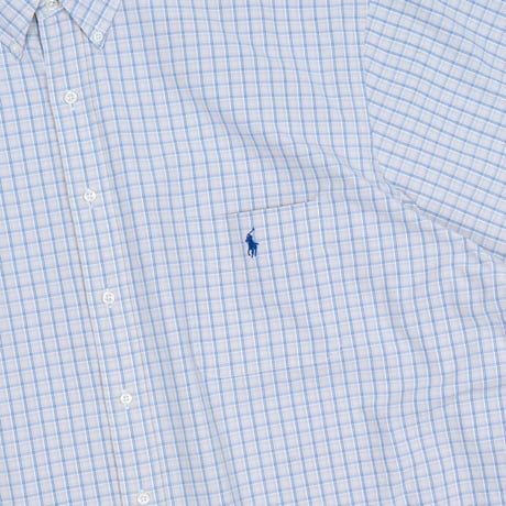 【USED】2000s Ralph lauren : Two-Ply Broad Plaid BD S/S Shirt : 3XB
