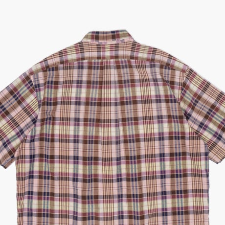 【USED】1990s-2000s Ralph Lauren : "BLAKE" Madras Plaid BD S/S Shirt : XXL