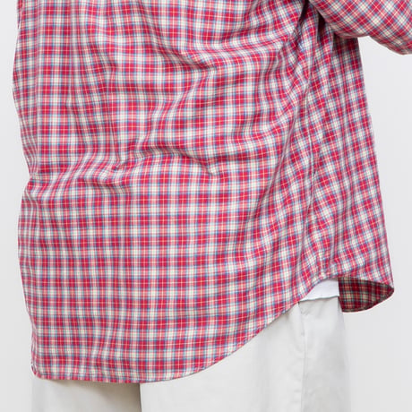 【USED】1990s-2000s Ralph Lauren : "BLAKE" Lightweight Twill Plaid BD S/S Shirt : XXL