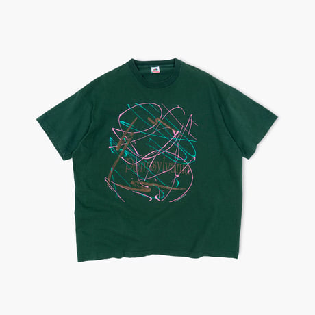 【USED】1990s FRUIT OF THE ROOM : "Pennsylvania" Crew T-Shirt (Made in USA) : XXL