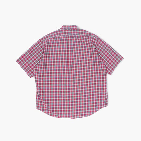 【USED】1990s-2000s Ralph Lauren : "BLAKE" Lightweight Twill Plaid BD S/S Shirt : XXL