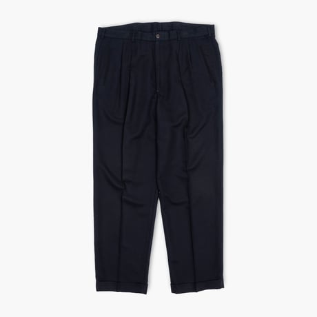 【USED】1990s PERRY ELLIS : Poly Twill 2Tuck Trouser : W38