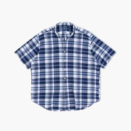 【USED】1990s-2000s Ralph Lauren : "BLAKE" Madras Plaid BD S/S Shirt : XXL