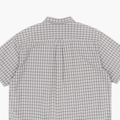 【USED】2000s Eddie Bauer : Seersucker Plaid BD S/S Shirt : XL