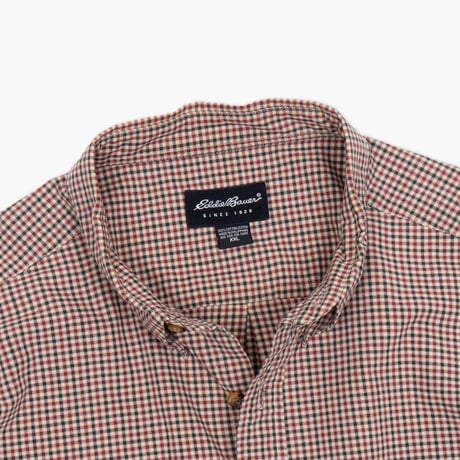 【USED】2000s Eddie Bauer : Broad Plaid BD Shirt : XXL