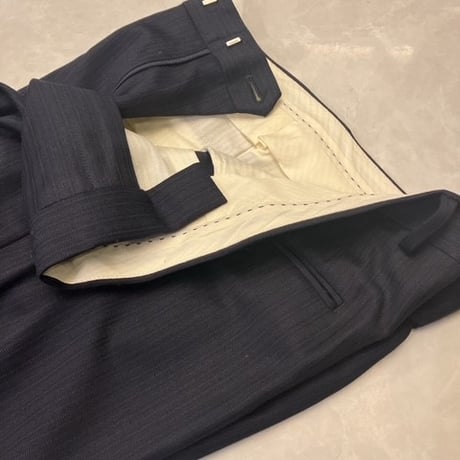 S46｜Paul Smith Collection×Zegna 2Bネイビーストライプスーツ(S) 定価135,000円 ポールスミス
