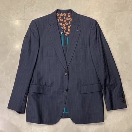 M118｜Paul Smith SOHO×ロロピアーナ 2Bネイビーグレーストライプスーツ(M2) 定価132,000円 ポールスミス