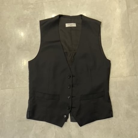 M105｜TOMORROWLAND PILGRIM✕Zegna 2Bブラック3ピーススーツ(46) 定価152,000円 トゥモローランド