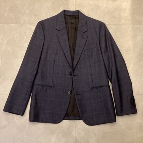 S43｜Paul Smith SOHO×CANONICO 2Bネイビーグレーチェック3ピーススーツ(S) 定価155,000円 ポールスミス