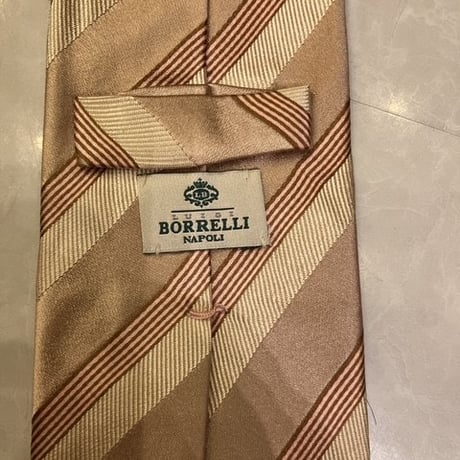 N60｜ BORRELLI ブラウンゴールドレジメンタイ