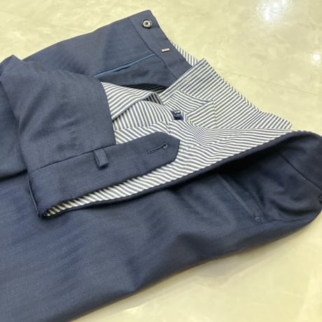 XL176.5｜TOMORROWLAND PILGRIM✕CARLO BARBERA 2Bネイビーシャドーストライプスーツ(50) 定価132,000円 トゥモローランド