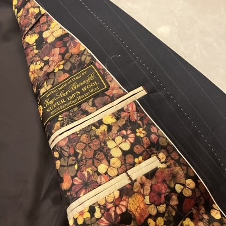 S42｜Paul Smith Collection×ロロピアーナ 2Bネイビーストライプスーツ(S) 定価135,000円 ポールスミス