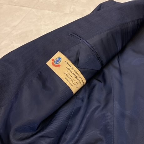 XL176.5｜TOMORROWLAND PILGRIM✕CARLO BARBERA 2Bネイビーシャドーストライプスーツ(50) 定価132,000円 トゥモローランド