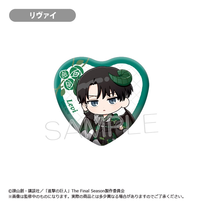 進撃の巨人 ミニキャラハート缶バッジ DEVIL Ver. | TAPIOCA online