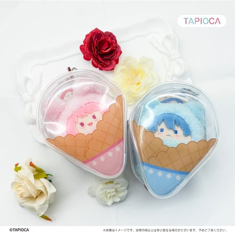 タピオカ　オリジナル ワッフルコーン クリアポーチ