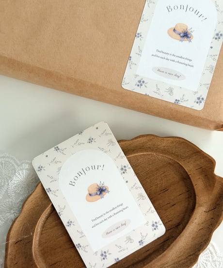 🫐👒 wrapping sticker 20P ”Bonjour”