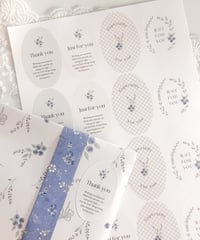🫐oval wrapping sticker 48P