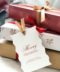 🎄 wrapping wave tag "Merry Christmas" 10P
