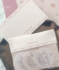 🍂🎀"Bonjour”message card/header 20P