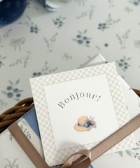 🫐 "Bonjour"square card 20P
