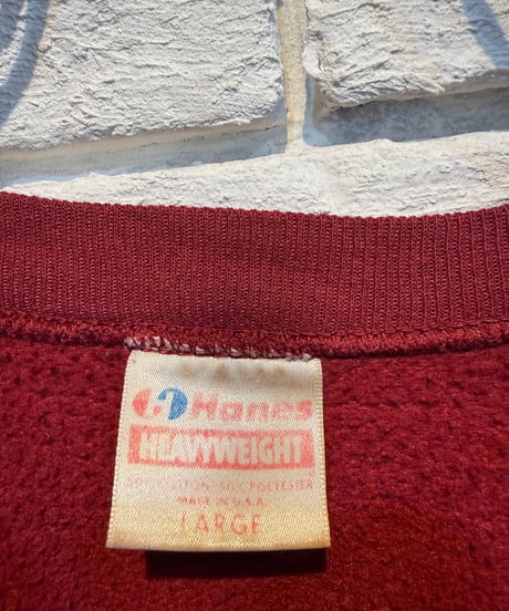Hanes HEAVYWEIGHT  『しゅーオリジナルプリントHONEY CLUB』えんじsweat