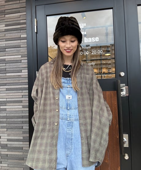 L.L.Beanチェック柄コーデュロイシャツ