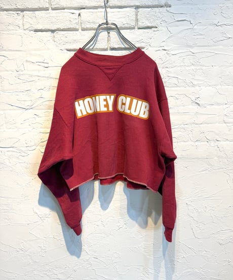 Hanes HEAVYWEIGHT  『しゅーオリジナルプリントHONEY CLUB』えんじsweat