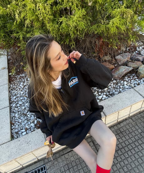 carhartt PARRハーフジップスウェット