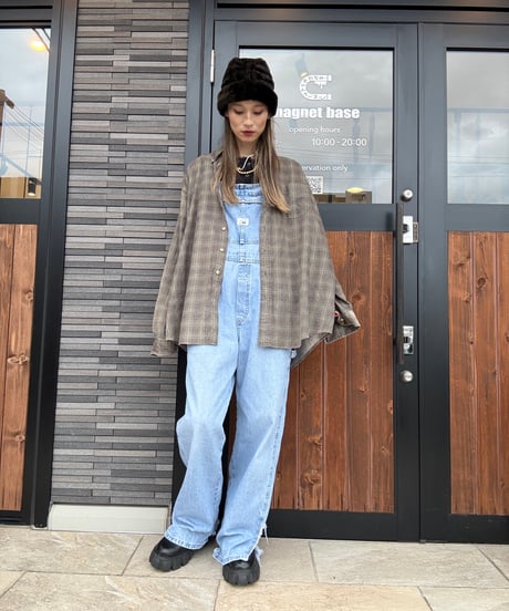 L.L.Beanチェック柄コーデュロイシャツ