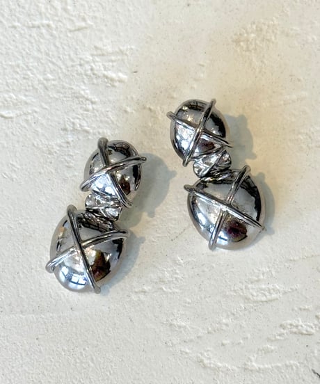 cross ball silver pierce