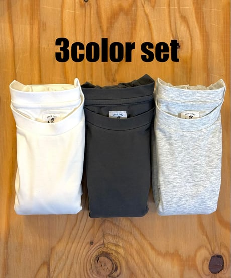 【しゅーオリジナル商品3枚セット】古着tシャツをおしゃれに着るためのロンt3色set