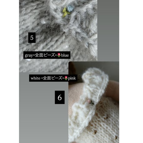 【別注】8月中旬までの発送　doll clothes （knit×beads）