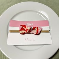 BOW RUBBER HEADBAND MAMBA リボン ヘッドバンド マンバ柄 ピンク色 Fサイズ 1004-S26-MAMBA