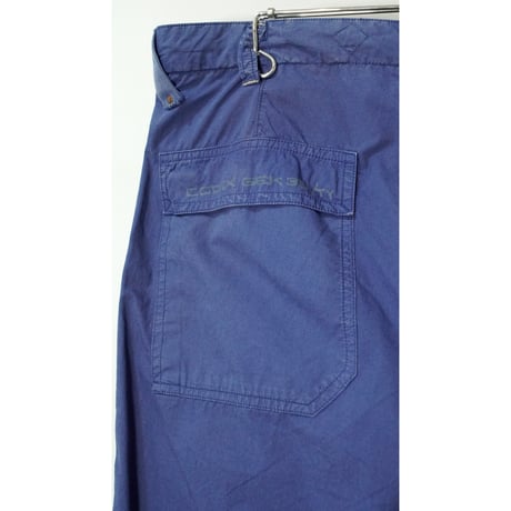 "THINK PINK" Multi pockets Cotton Wide pants