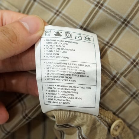 00s "NIKE ACG" Check pattern L/S shirt