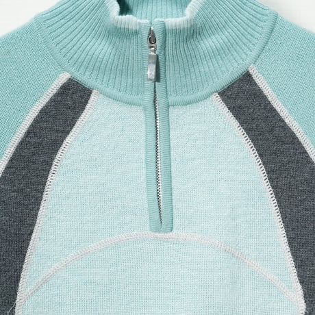 "Eddie Bauer" Half zip Knit sweater / Merino wool 100%