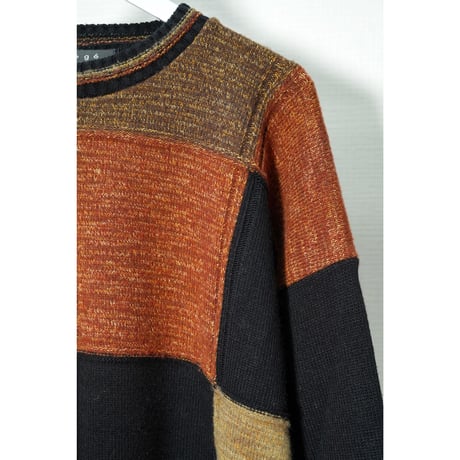 Block design Knit sweater