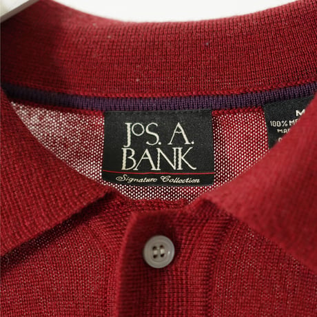 L/S knit polo shirt Merino wool 100%
