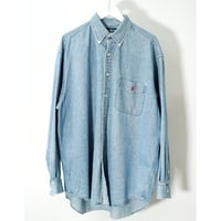 "Polo Ralph Lauren" -BIG SHIRT- Denim B/D shirt