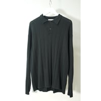 90s "claiborne" L/S Knit polo shirt