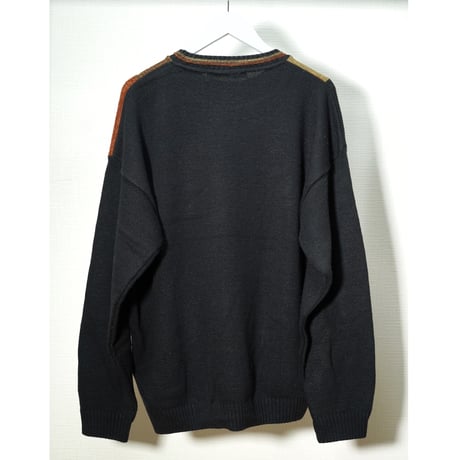 Block design Knit sweater