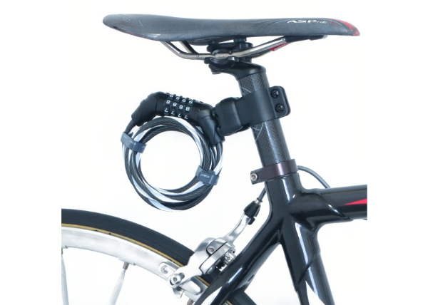 ブラケットダイヤルワイヤー錠 ロングワイヤー鍵 1800㎜ あさひ自転車