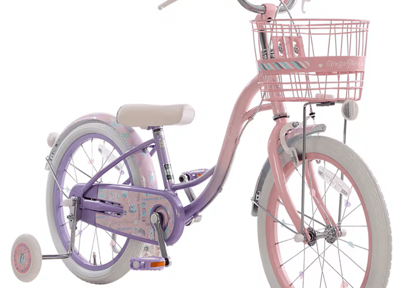 Mezzo Piano 子供用自転車 ピンク パープル　補助輪付き 発送可能 メゾピアノ BAA-R ナルミヤインターナショナル 子供用 自転車